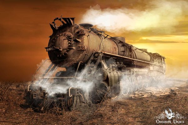 An Abandoned American Steam Train Bringing the past to life with Photoshop Final Image