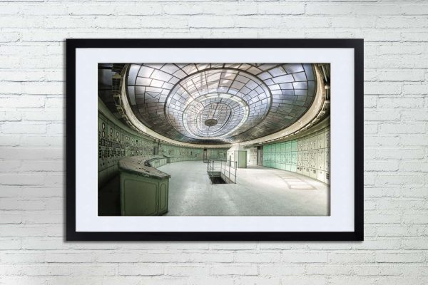 The All Seeing Eye An Abandoned Art Deco Powerstation Control Room Framed Fine Art Print By Obsidian Urbex Photography