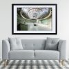 The All Seeing Eye An Abandoned Art Deco Powerstation Control Room Framed Fine Art Print By Obsidian Urbex Photography Above Sofa