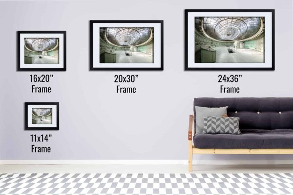 The All Seeing Eye An Abandoned Art Deco Powerstation Control Room Framed Fine Art Print By Obsidian Urbex Photography Black Frame Comparison