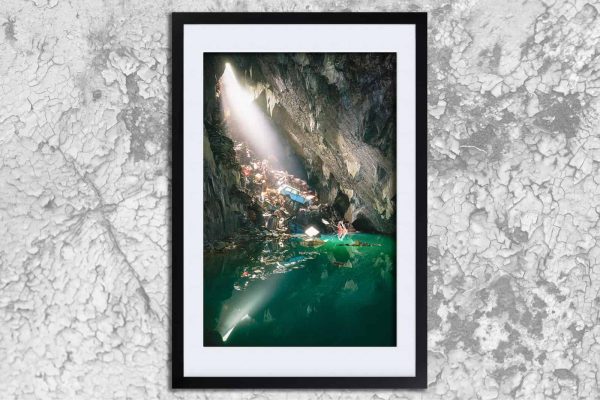 The Light In The Darkness An Cavern With Cars Framed Fine Art Print By Obsidian Urbex Photography Portrait Frame Detail Photo