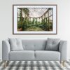 Verdant Overgrowth An Abandoned Greenhouse Framed Fine Art Print By Obsidian Urbex Photography Black Frame Above Sofa