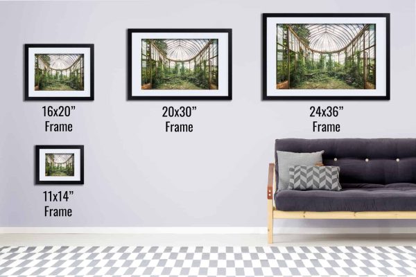 Verdant Overgrowth An Abandoned Greenhouse Framed Fine Art Print By Obsidian Urbex Photography Black Frame Comparison