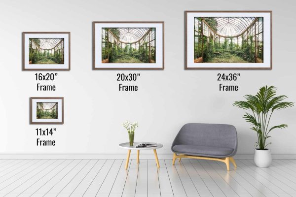 Verdant Overgrowth An Abandoned Greenhouse Framed Fine Art Print By Obsidian Urbex Photography Wood Frame Comparison