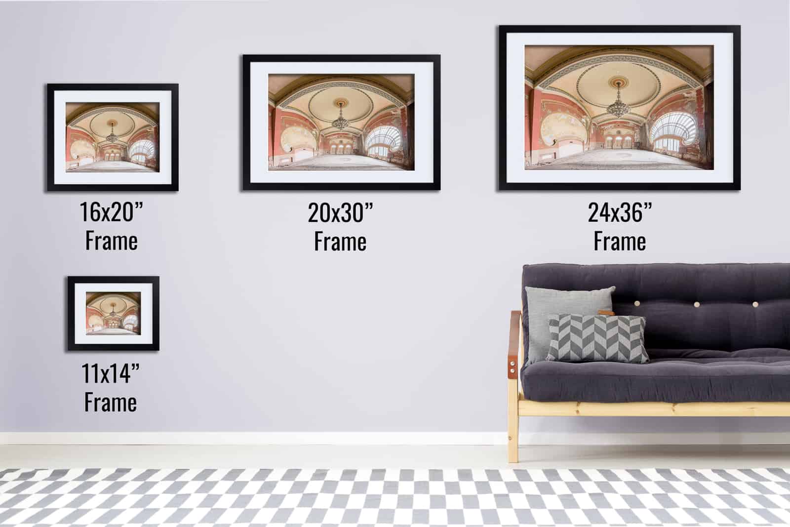 Cazinou Regal Abandoned Casino Framed Fine Art Print By Obsidian Urbex Photography Black Frame Comparison