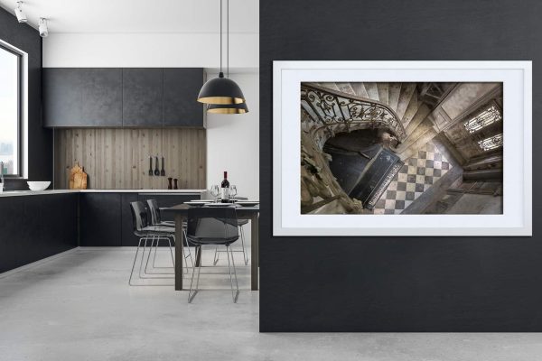The Silent Piano Abandoned French Chateau Framed Fine Art Print By Obsidian Urbex Photography In Kitchen