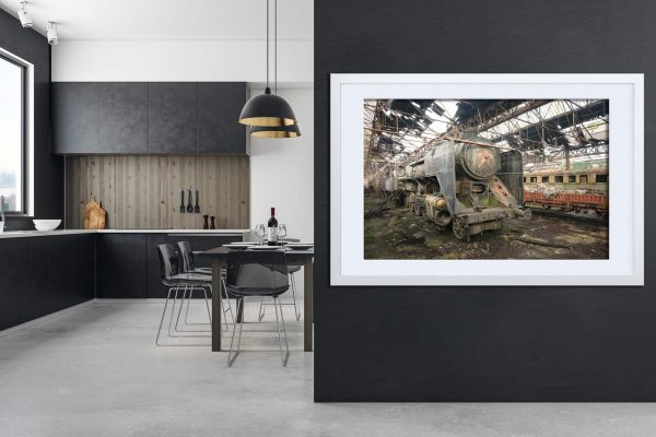 The Rusted Soviet Star Framed Fine Art Print By Obsidian Urbex Photography In Kitchen