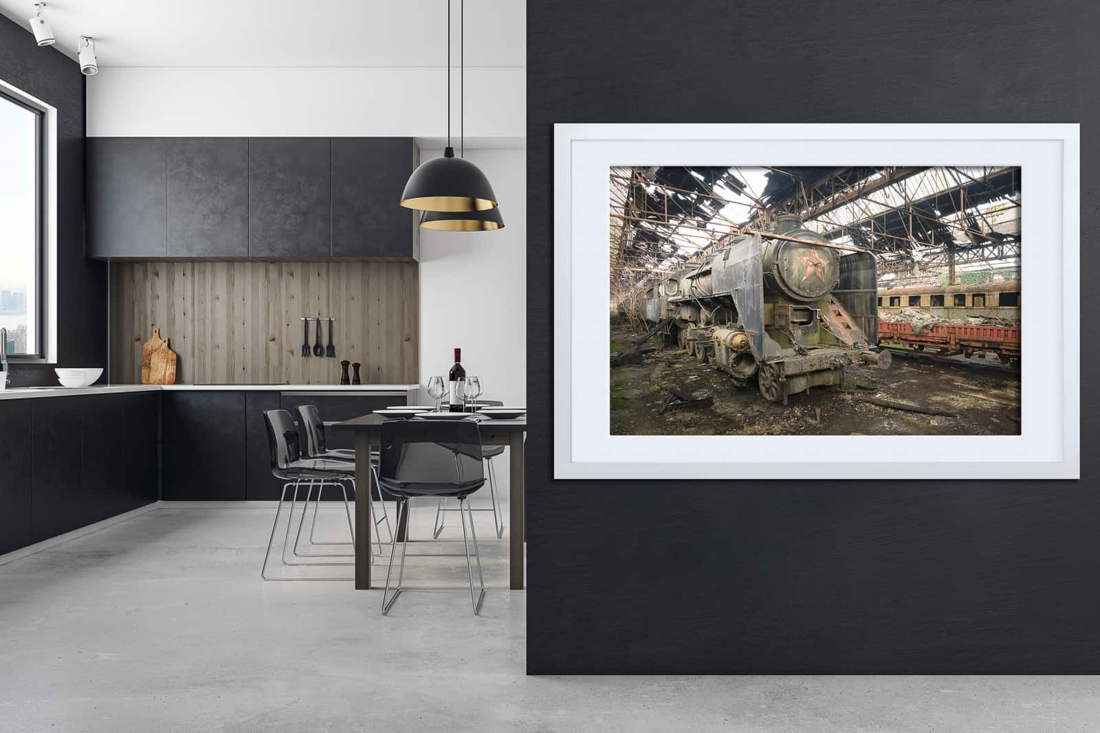 The Rusted Soviet Star Framed Fine Art Print By Obsidian Urbex Photography In Kitchen