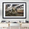 The Rusted Soviet Star Framed Fine Art Print By Obsidian Urbex Photography On Office Wall