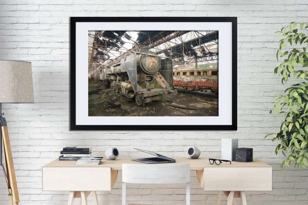 The Rusted Soviet Star Framed Fine Art Print By Obsidian Urbex Photography On Office Wall