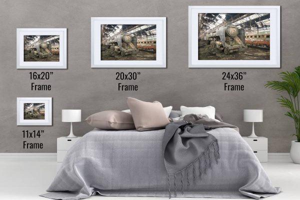 The Rusted Soviet Star Framed Fine Art Print By Obsidian Urbex Photography White Frame Comparison