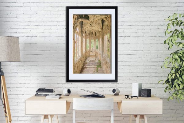Angels and Violins Abandoned Church Framed Fine Art Print By Obsidian Urbex Photography On Office Wall
