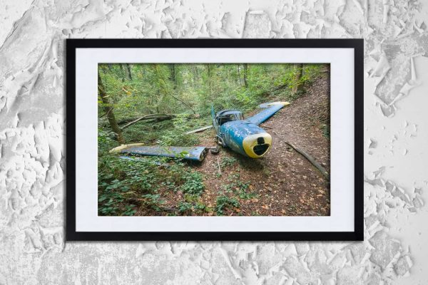 The Grounded Navion Framed Fine Art Print By Obsidian Urbex Photography Frame Detail Photo