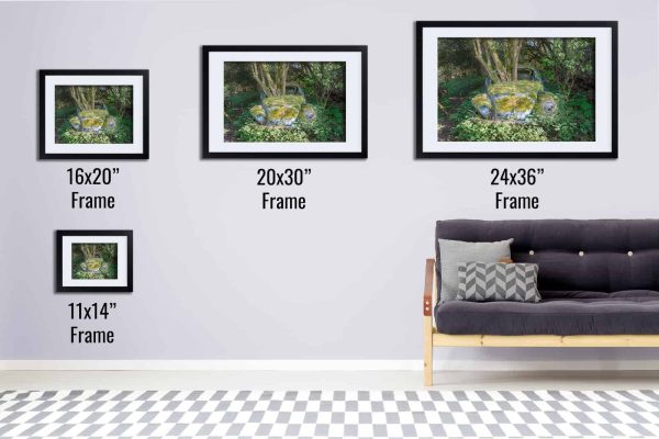 Just Another Bug In The Forest Abandoned VW Beetle Car Framed Fine Art Print By Obsidian Urbex Photography Black Frame Comparison