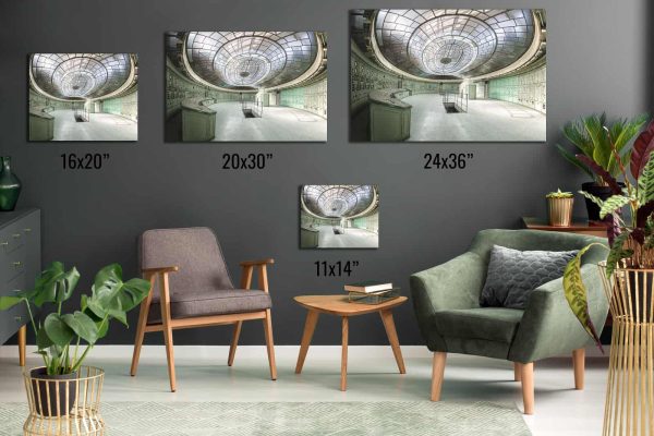 The All Seeing Eye An Abandoned Art Deco Powerstation Control Room Framed Fine Art Print By Obsidian Urbex Photography Aluminium Metal Print Comparison