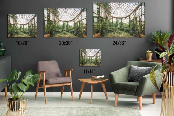 Verdant Overgrowth An Abandoned Greenhouse Framed Fine Art Print By Obsidian Urbex Photography Aluminium Metal Print Comparison
