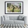 The Silent Scream Skull Gravestone Framed Fine Art Print By Obsidian Urbex Photography Above Sofa