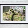 The Silent Scream Skull Gravestone Framed Fine Art Print By Obsidian Urbex Photography Frame Detail Photo