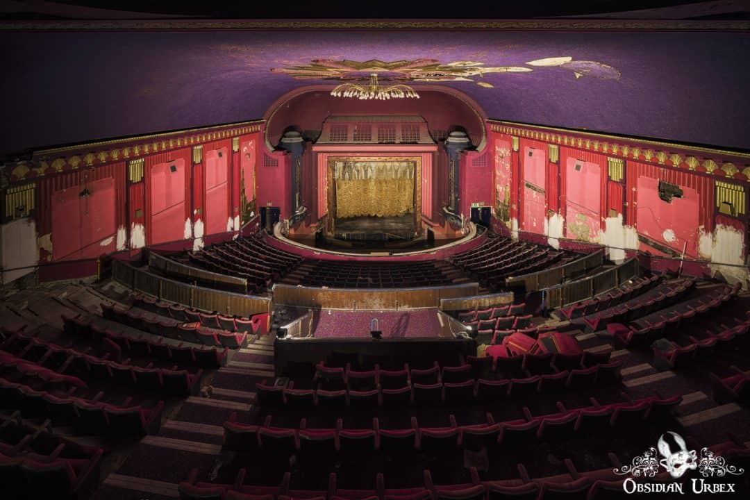Purple Art Deco Cinema England Auditorium View From Projection Booth