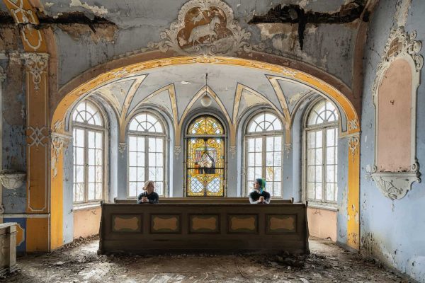 Poland 2023 The First Polish Tour Janine Pendleton Selfie In Abandoned Chapel