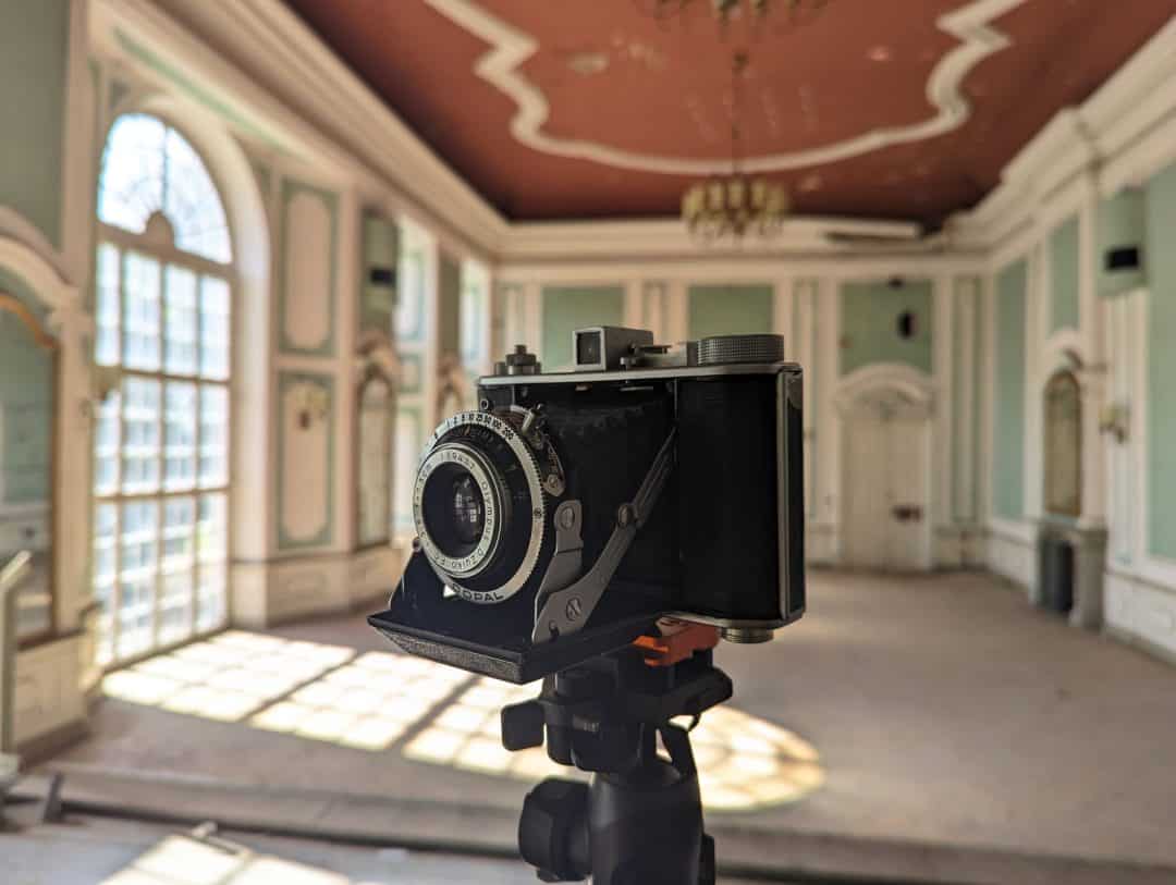 Germany Road Trip 2023 The Sort of Bowling Alley Tour Ballroom With Medium Format Camera